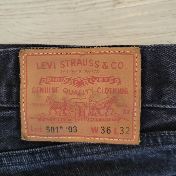 Mens black 501 jeans - Picture 5 of 8